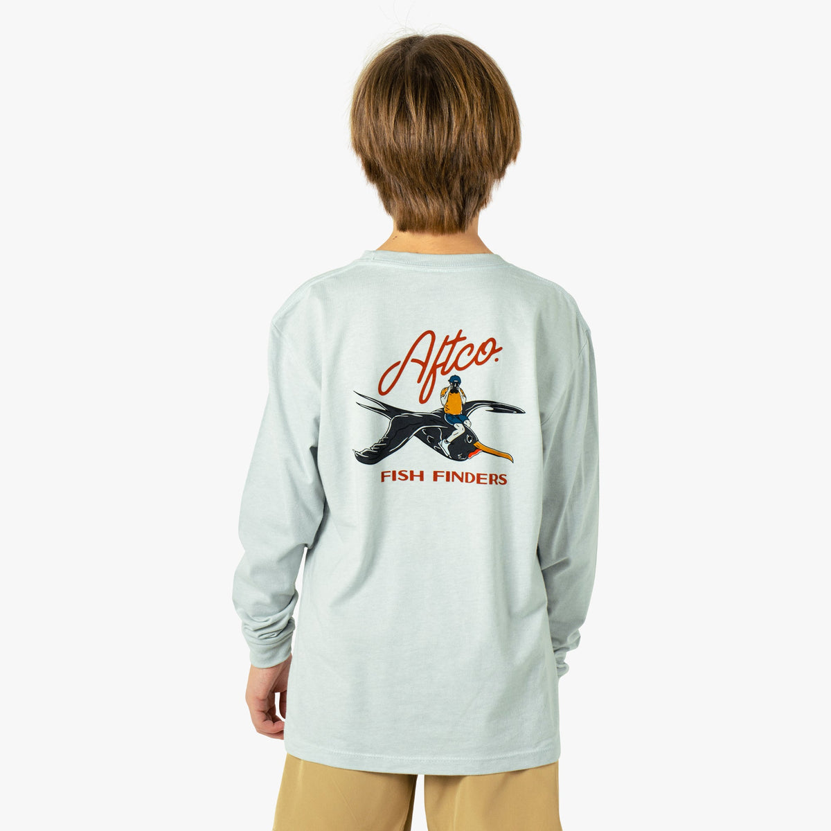 Glass Heather Youth Fish Finders Long Sleeve Fishing Shirt / AFTCO Everyday