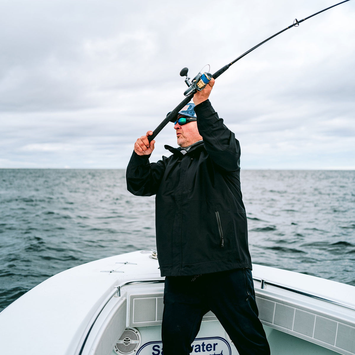 Light Gray Barricade Rain Gear Jacket / AFTCO Best Price