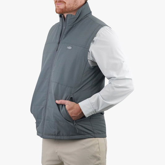Charcoal Crosswind Insulated Vest / AFTCO Hot Sale