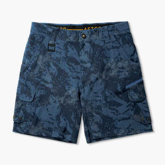 Naval Storm Camo Pinnacle Fishing Shorts / AFTCO Essential