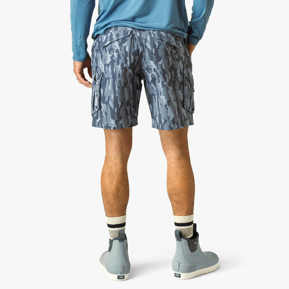 Naval Storm Camo Pinnacle Fishing Shorts / AFTCO Essential