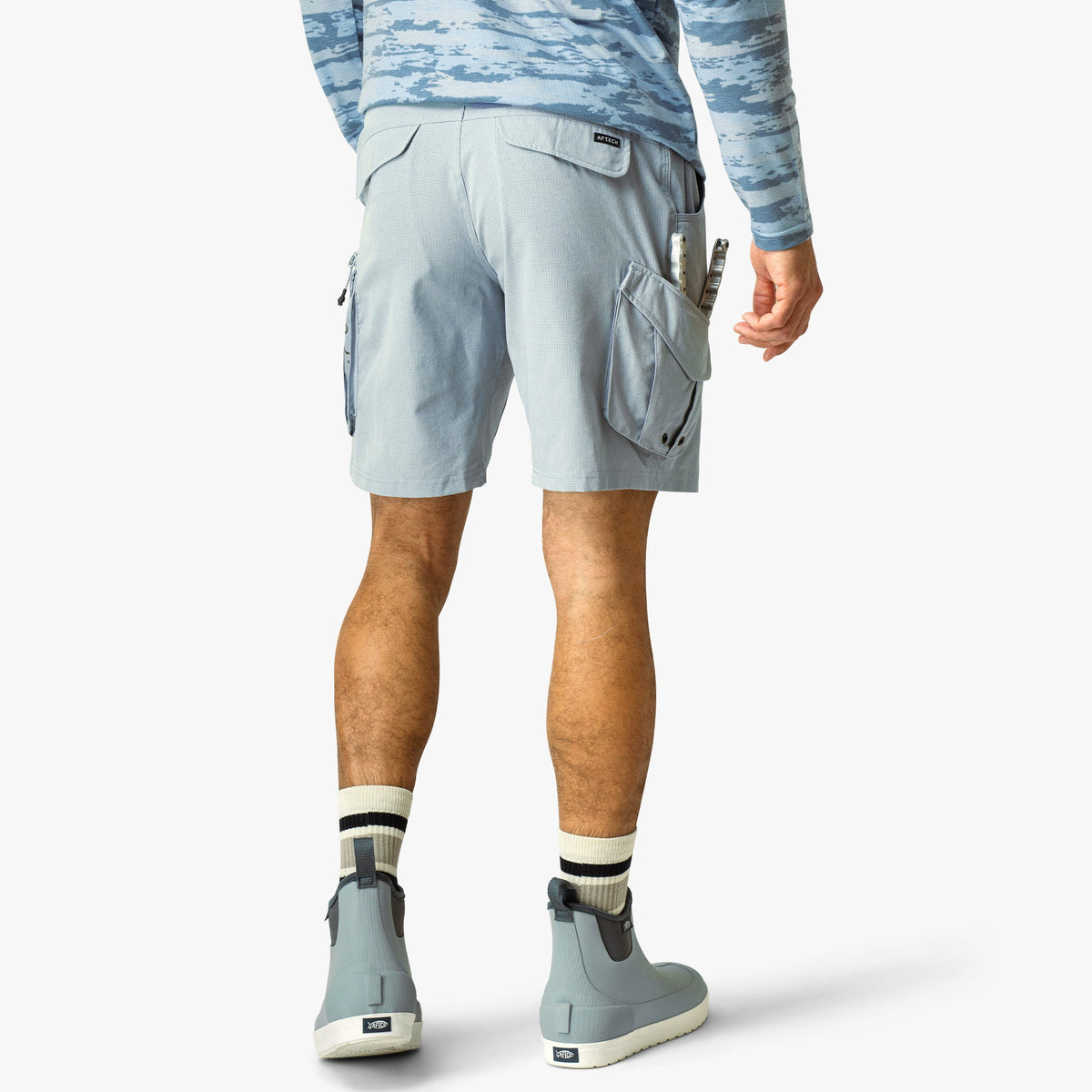 Naval Storm Camo Pinnacle Fishing Shorts / AFTCO Essential