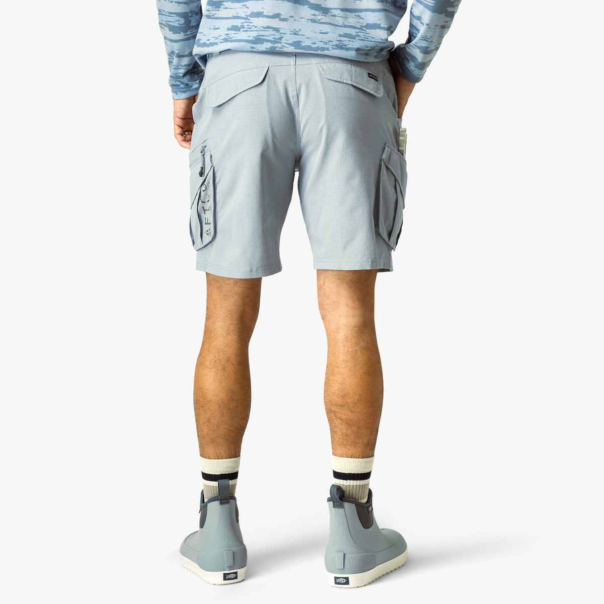 Naval Storm Camo Pinnacle Fishing Shorts / AFTCO Essential