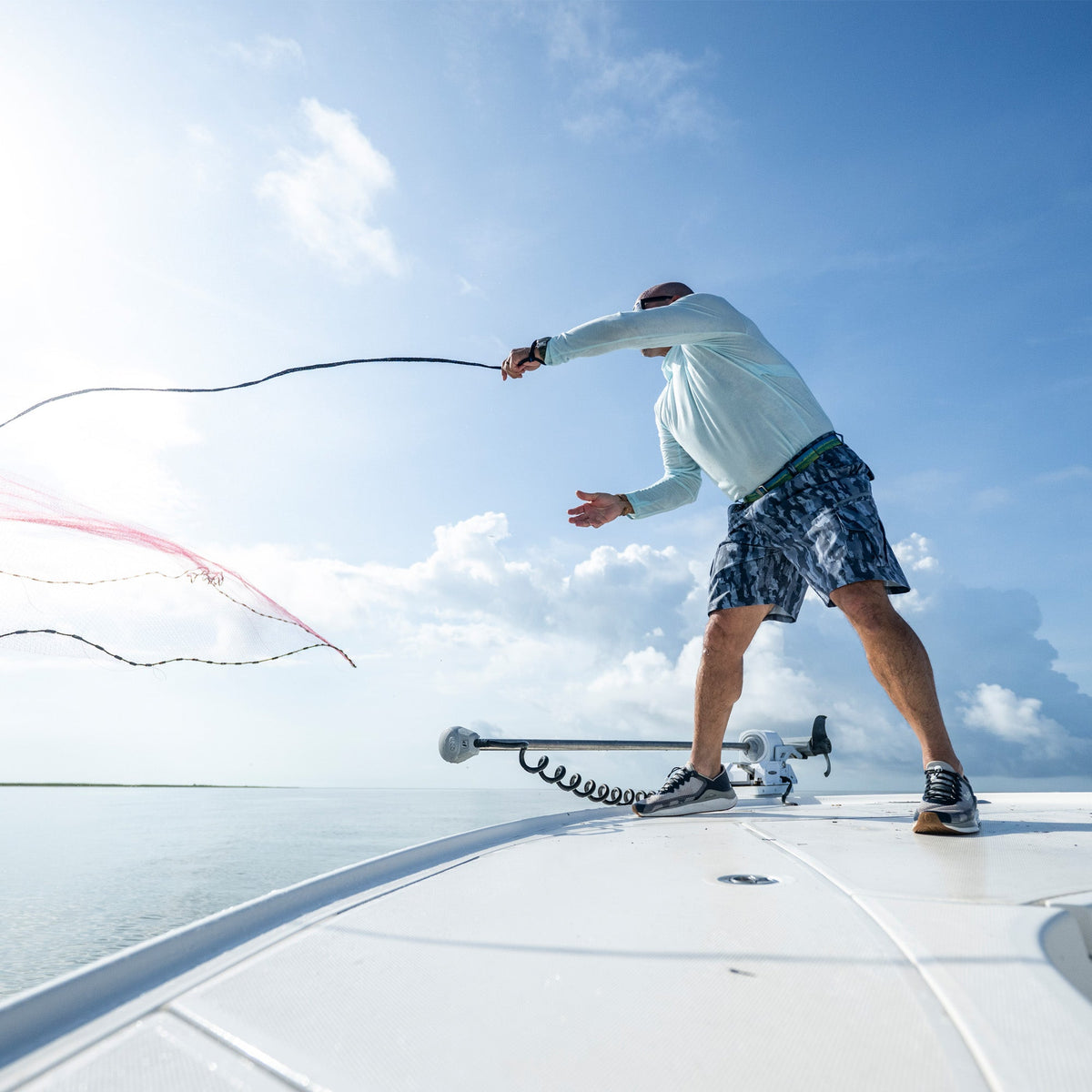 Naval Storm Camo Pinnacle Fishing Shorts / AFTCO Essential