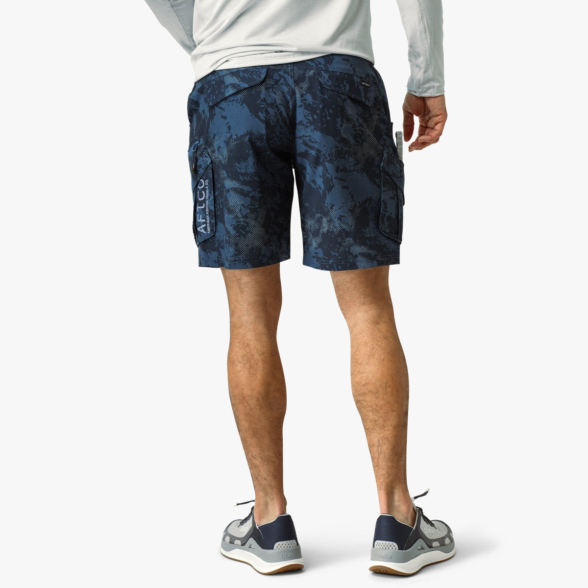 Naval Storm Camo Pinnacle Fishing Shorts / AFTCO Essential