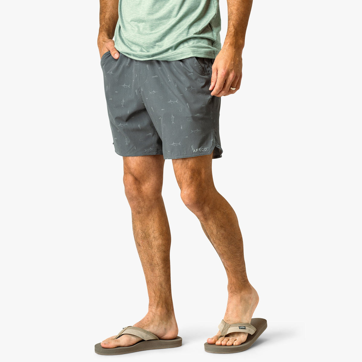 Olive Current Camo Swiftwater Volley Shorts / AFTCO Trending