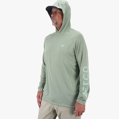 Coral Sands Heather Samurai Long Sleeve Sun Protection Hoodie / AFTCO Discount