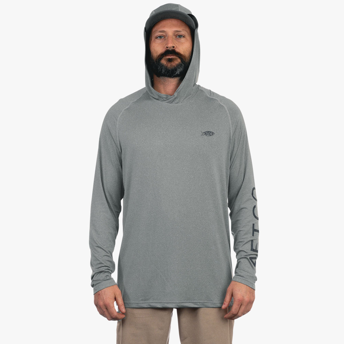 Coral Sands Heather Samurai Long Sleeve Sun Protection Hoodie / AFTCO Discount