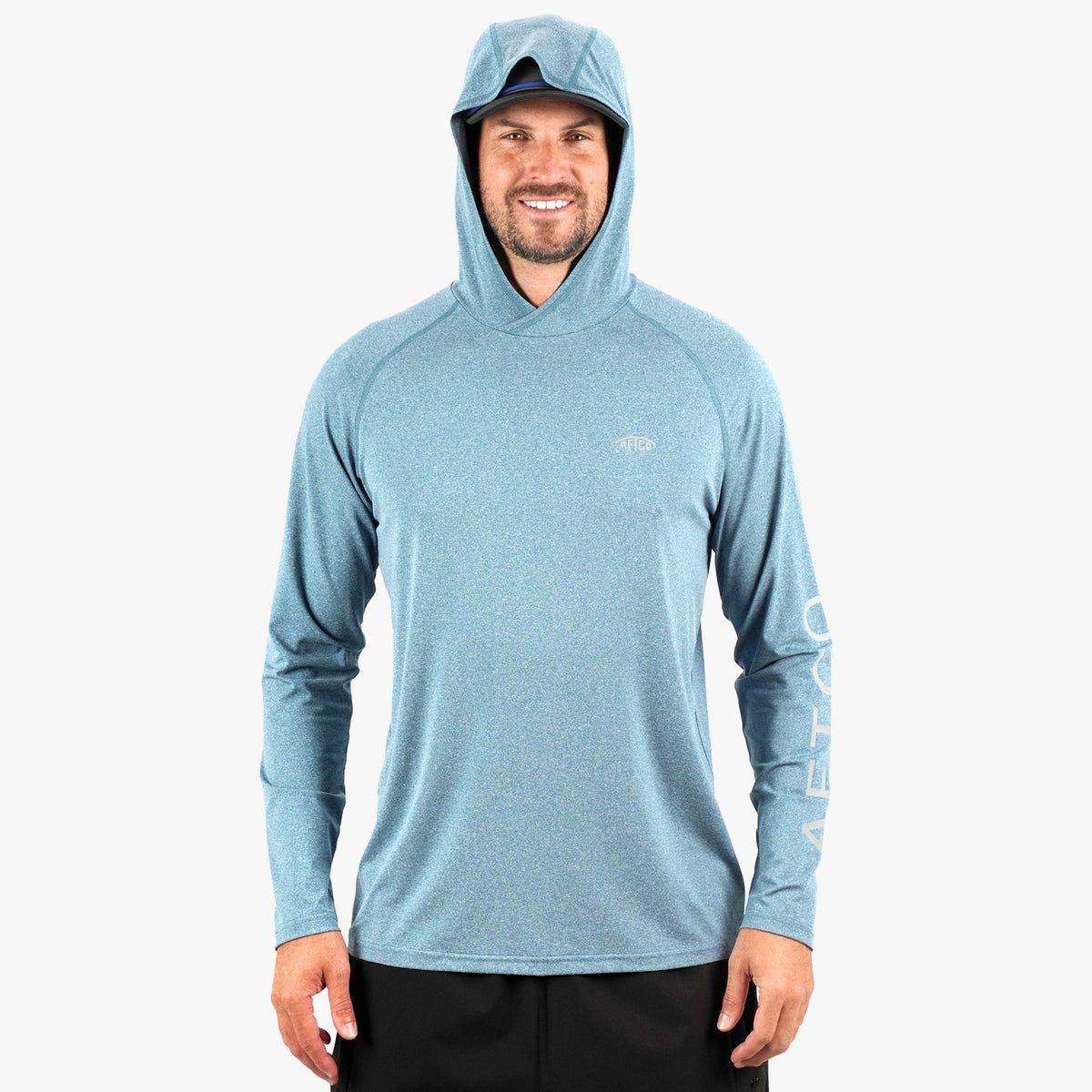 Coral Sands Heather Samurai Long Sleeve Sun Protection Hoodie / AFTCO Discount