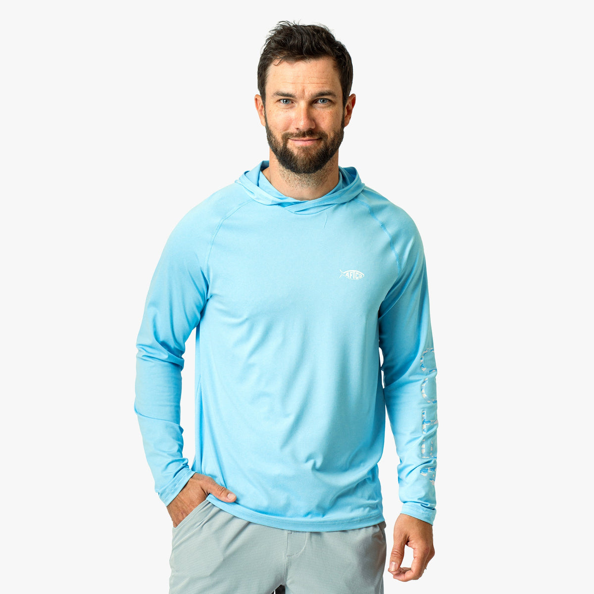 Coral Sands Heather Samurai Long Sleeve Sun Protection Hoodie / AFTCO Discount