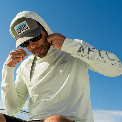Coral Sands Heather Samurai Long Sleeve Sun Protection Hoodie / AFTCO Discount