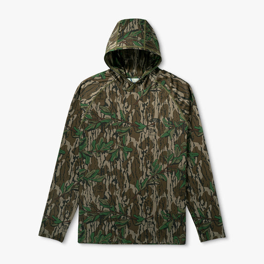 Green Leaf Mossy Oak® Camo Performance Hood / AFTCO Deals
