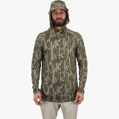 Green Leaf Mossy Oak® Camo Performance Hood / AFTCO Deals