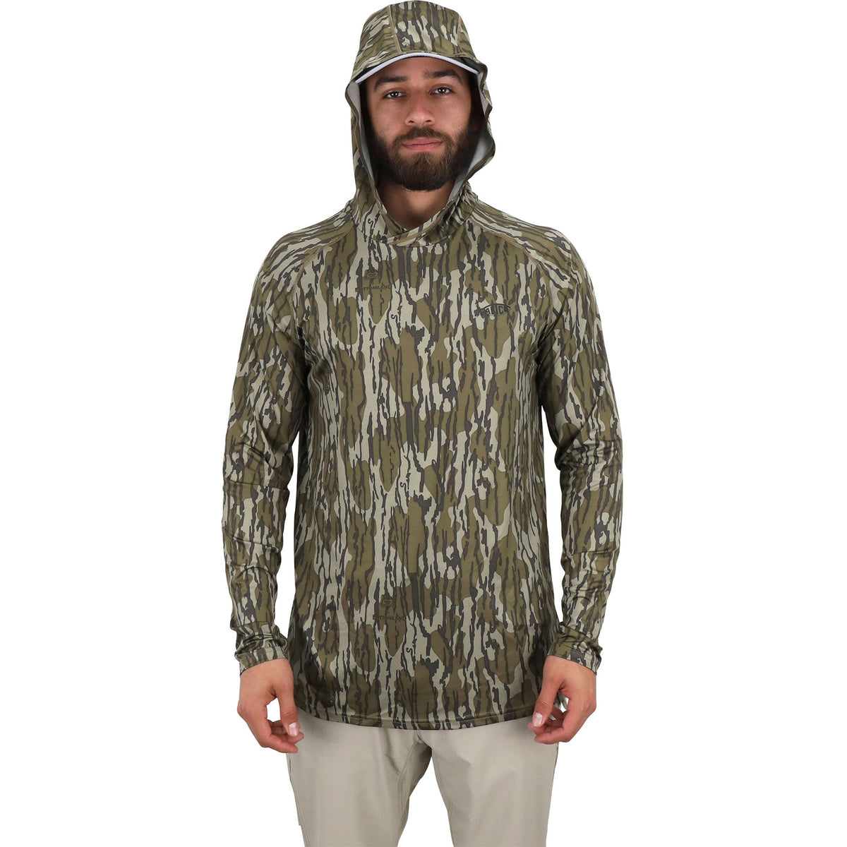 Green Leaf Mossy Oak® Camo Performance Hood / AFTCO Deals