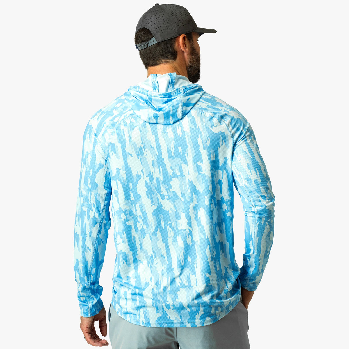 Tidal Current Camo Adapt Phase Change Hooded Fishing Shirt / AFTCO Trusted