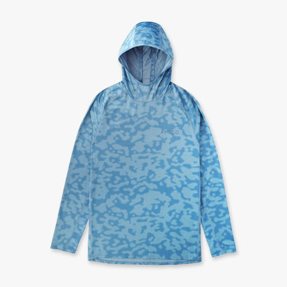 Tidal Current Camo Adapt Phase Change Hooded Fishing Shirt / AFTCO Trusted