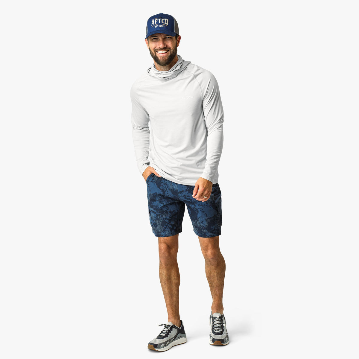Oyster Gray Heather Adapt Tactical Phase Change Performance Shirt / AFTCO Smart Buy