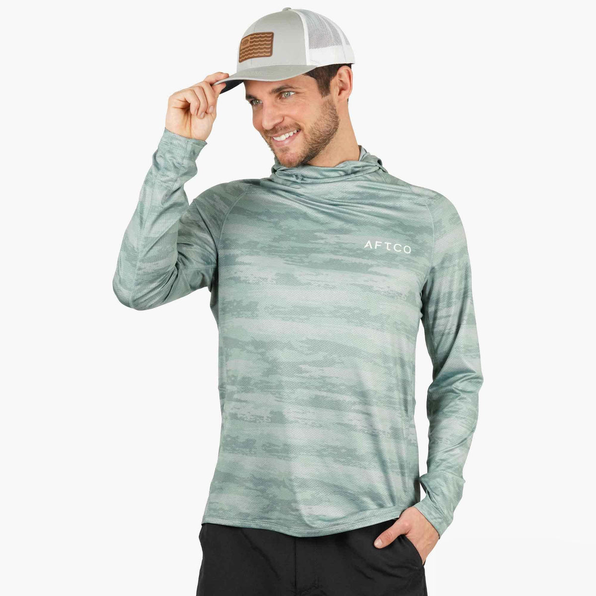 Oyster Gray Heather Adapt Tactical Phase Change Performance Shirt / AFTCO Smart Buy