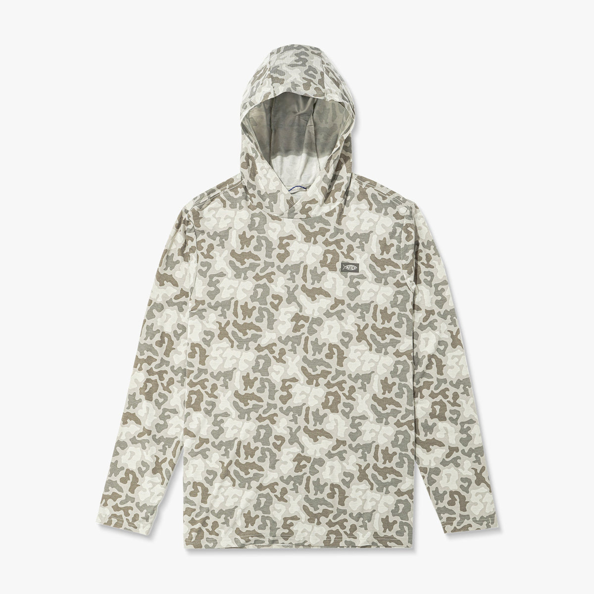 Sand Grouper Camo Ocean Bound Hooded Performance Shirt / AFTCO Top Pick