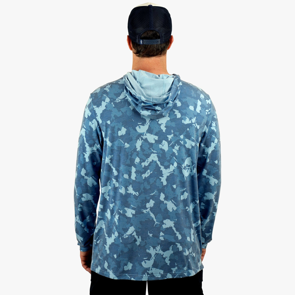 Sand Grouper Camo Ocean Bound Hooded Performance Shirt / AFTCO Top Pick