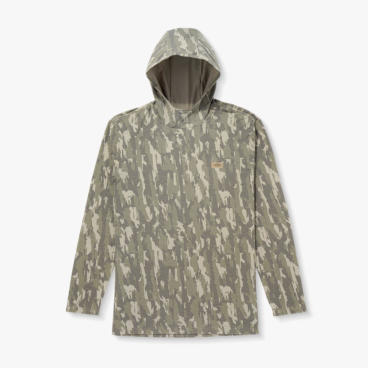 Sand Grouper Camo Ocean Bound Hooded Performance Shirt / AFTCO Top Pick