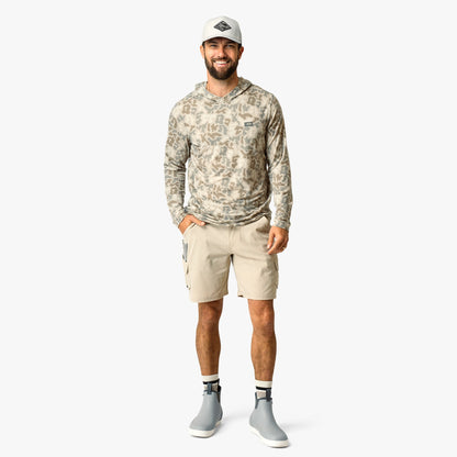 Sand Grouper Camo Ocean Bound Hooded Performance Shirt / AFTCO Top Pick