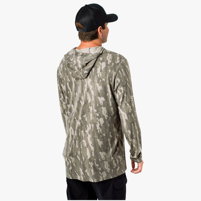 Sand Grouper Camo Ocean Bound Hooded Performance Shirt / AFTCO Top Pick
