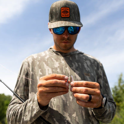 Sand Grouper Camo Ocean Bound Hooded Performance Shirt / AFTCO Top Pick
