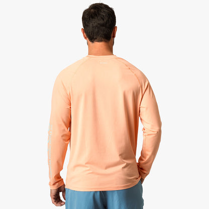 Coral Sands Heather Men's Long Sleeve Sun Protection Shirt - Samurai by AFTCO / AFTCO Best Price