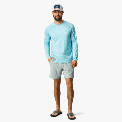 Coral Sands Heather Men's Long Sleeve Sun Protection Shirt - Samurai by AFTCO / AFTCO Best Price