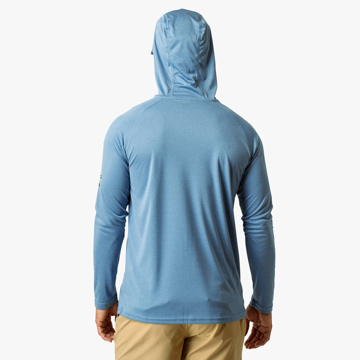 Blue Shadow Heather Jason Christie's Hooded LS Bass Fishing Performance Shirt / AFTCO Popular
