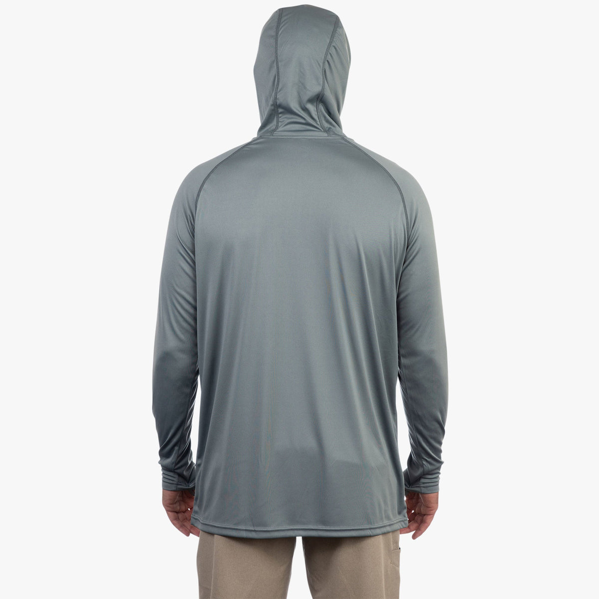 Blue Shadow Heather Jason Christie's Hooded LS Bass Fishing Performance Shirt / AFTCO Popular