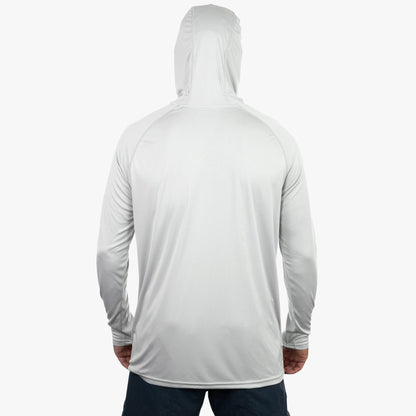 Blue Shadow Heather Jason Christie's Hooded LS Bass Fishing Performance Shirt / AFTCO Popular