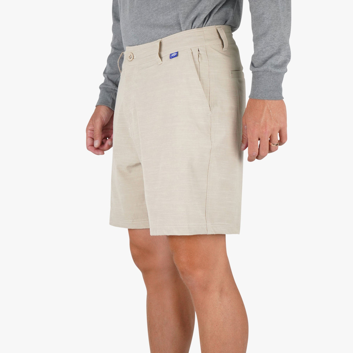 Khaki 7 365 Hybrid Stretch Chino Fishing Shorts / AFTCO Everyday
