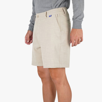 Khaki 7 365 Hybrid Stretch Chino Fishing Shorts / AFTCO Everyday