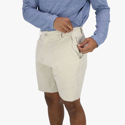 Khaki 7 365 Hybrid Stretch Chino Fishing Shorts / AFTCO Everyday