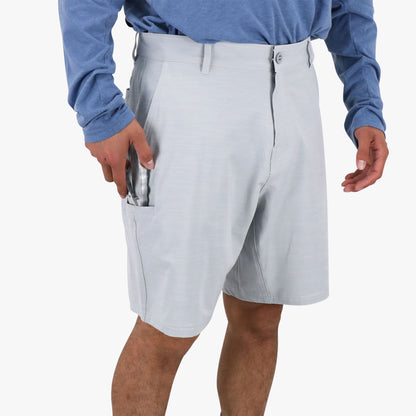 Khaki 7 365 Hybrid Stretch Chino Fishing Shorts / AFTCO Everyday