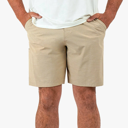 Khaki 7 365 Hybrid Stretch Chino Fishing Shorts / AFTCO Everyday