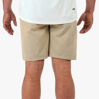 Khaki 7 365 Hybrid Stretch Chino Fishing Shorts / AFTCO Everyday