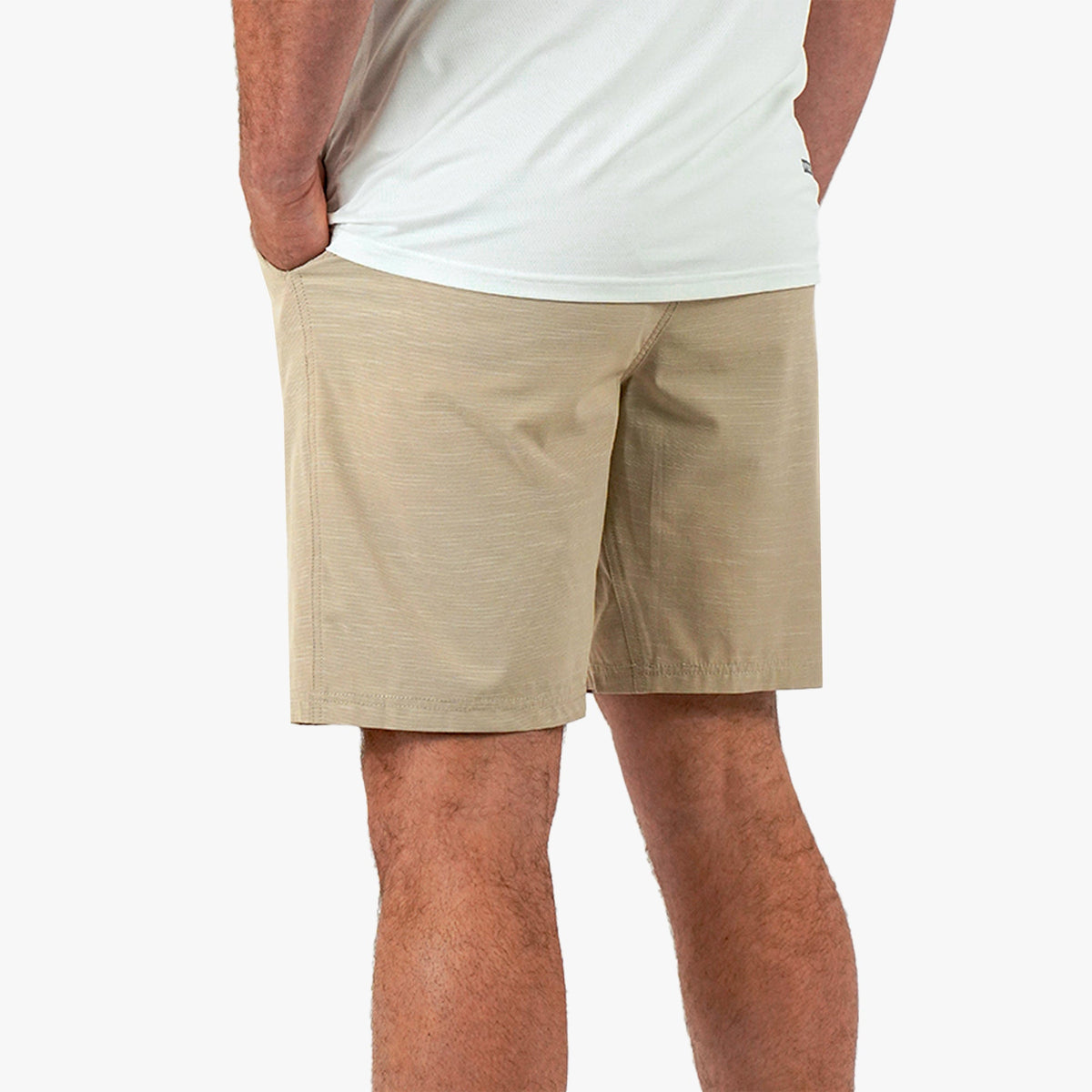 Khaki 7 365 Hybrid Stretch Chino Fishing Shorts / AFTCO Everyday