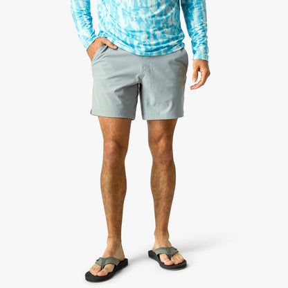 Harbor Gray Everyday Stretch Men's Casual Shorts / AFTCO Great Value
