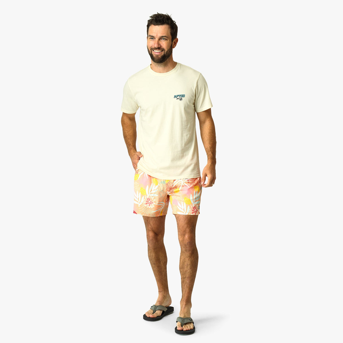 Sunrise Strike Printed Swim Trunks / AFTCO Smart Buy