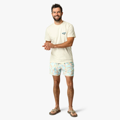 Oceanview Strike Printed Swim Trunks / AFTCO Discount