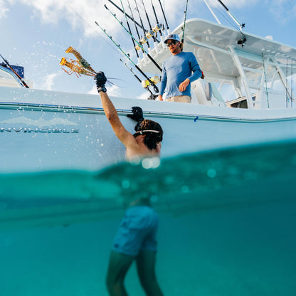 Oceanview Strike Printed Swim Trunks / AFTCO Discount