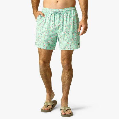 Beach Glass Strike Printed Swim Trunks / AFTCO Essential