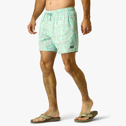 Beach Glass Strike Printed Swim Trunks / AFTCO Essential