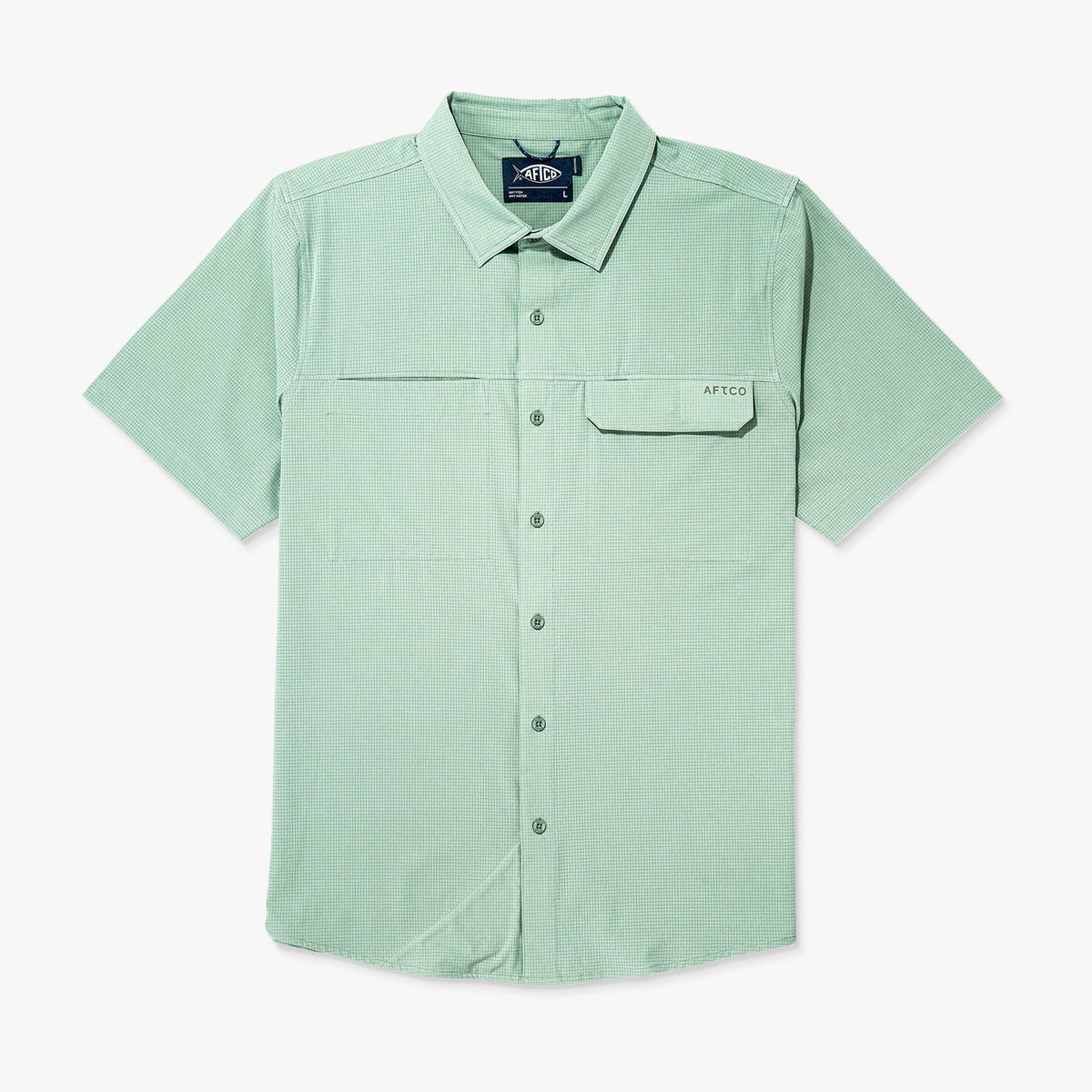 Bay Leaf Air O Mesh SS Button Down Fishing Shirt / AFTCO Signature