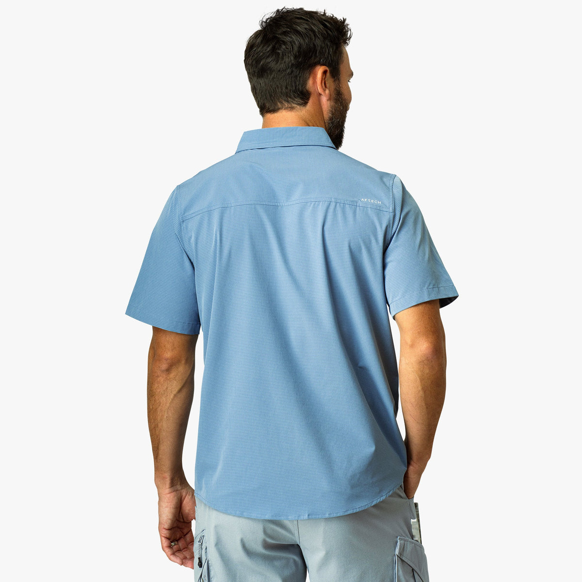 Bay Leaf Air O Mesh SS Button Down Fishing Shirt / AFTCO Signature
