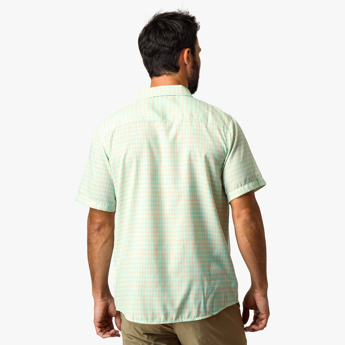 Aqua Glass Dorsal Short Sleeve Button Down Shirt / AFTCO Latest