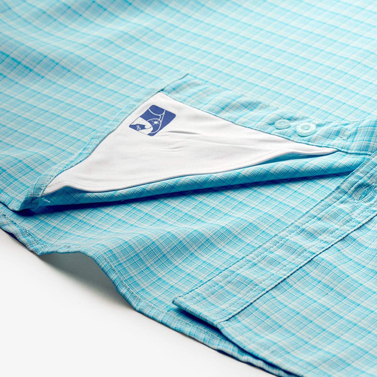Aqua Glass Dorsal Short Sleeve Button Down Shirt / AFTCO Latest